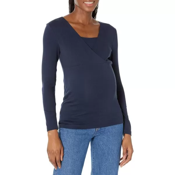 Amazon Essentials Womens Maternity Nursing VNeck TopNavy