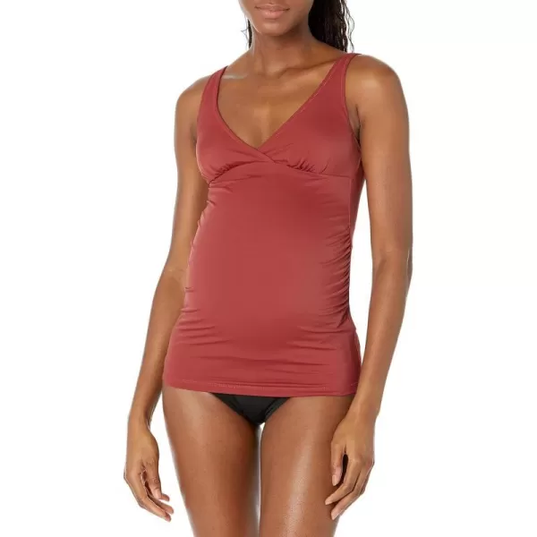 Amazon Essentials Womens Maternity Tankini Swim TopBrick Red