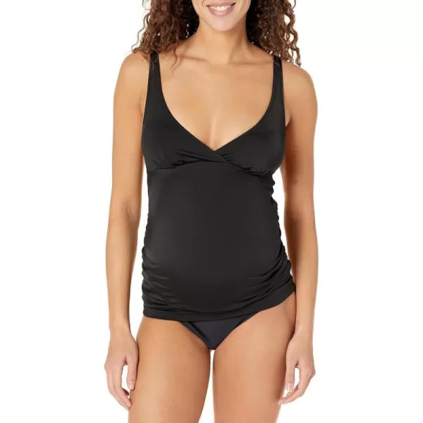 Amazon Essentials Womens Maternity Tankini Swim TopWashed Black