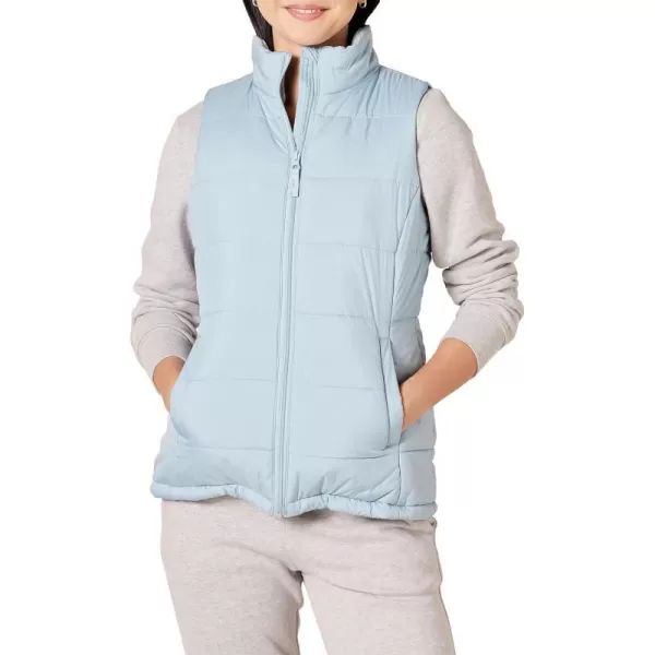 Amazon Essentials Womens MidWeight Puffer VestDusty Blue