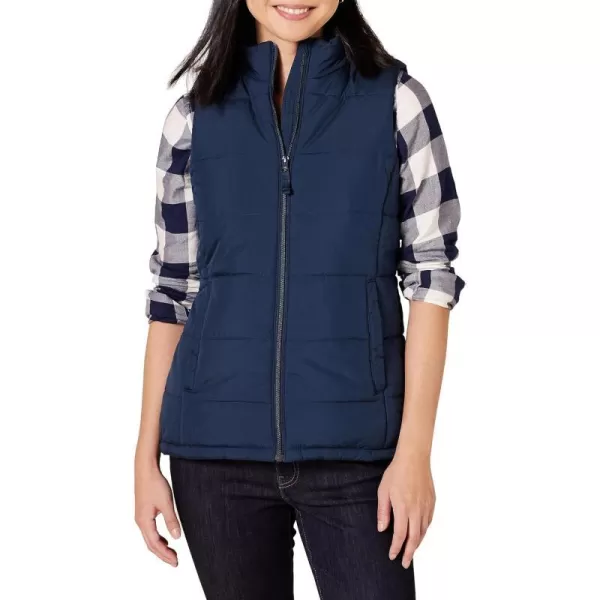 Amazon Essentials Womens MidWeight Puffer VestNavy