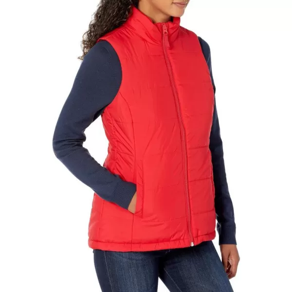 Amazon Essentials Womens MidWeight Puffer VestRed