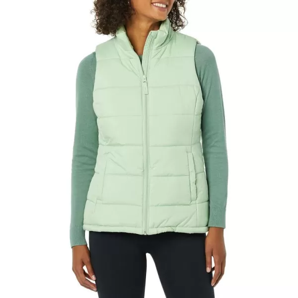 Amazon Essentials Womens MidWeight Puffer VestSage Green