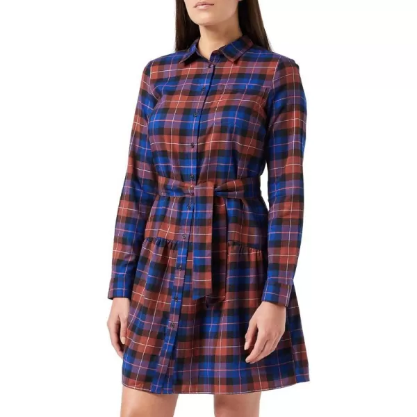 Amazon Essentials Womens Mini Feminine Flannel Shirt DressBlue Rust Windowpane