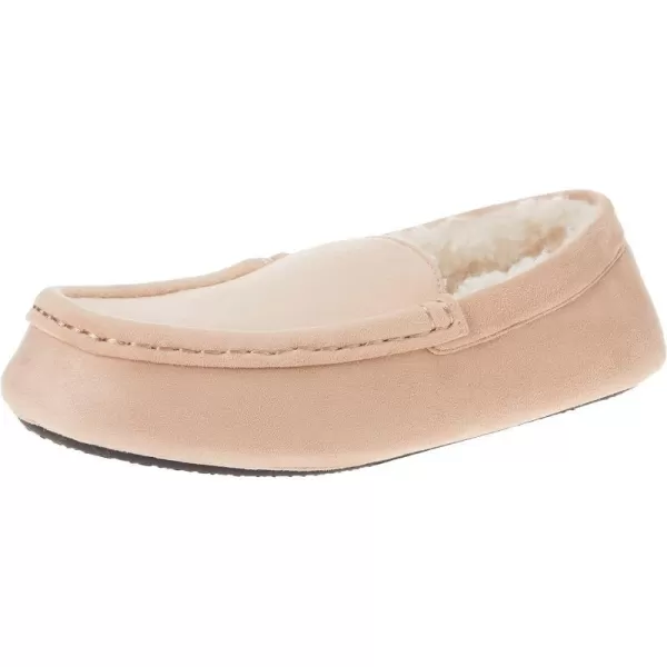 Amazon Essentials Womens Moccasin SlipperFaux Leather Dusty Rose