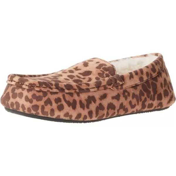 Amazon Essentials Womens Moccasin SlipperFaux Leather Leopard