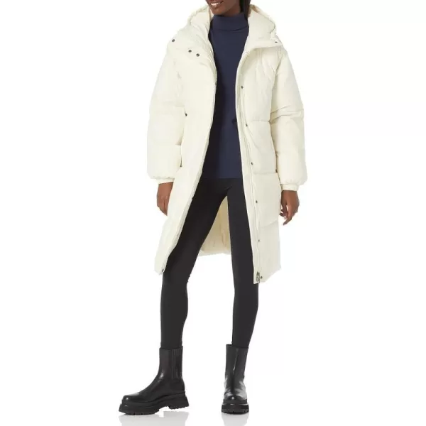 Amazon Essentials Womens Oversized Long Puffer Jacket Available in Plus SizeEggshell White