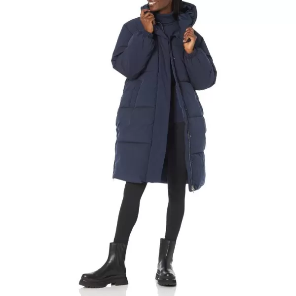 Amazon Essentials Womens Oversized Long Puffer Jacket Available in Plus SizeNavy