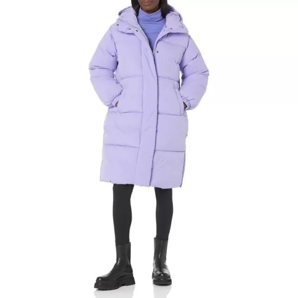 Amazon Essentials Womens Oversized Long Puffer Jacket Available in Plus SizePurple