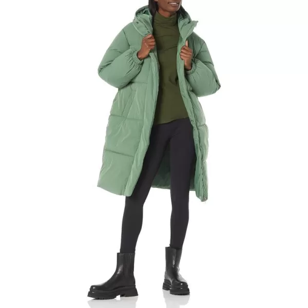 Amazon Essentials Womens Oversized Long Puffer Jacket Available in Plus SizeSage Green