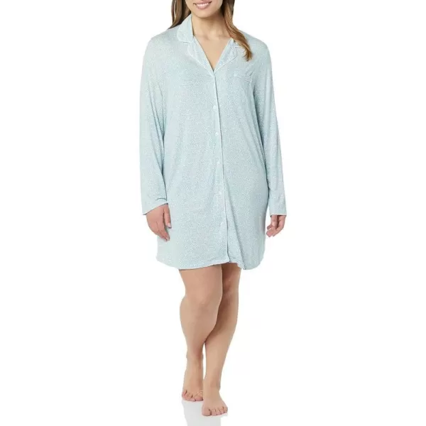 Amazon Essentials Womens Piped Nightshirt Available in Plus SizeLeopard