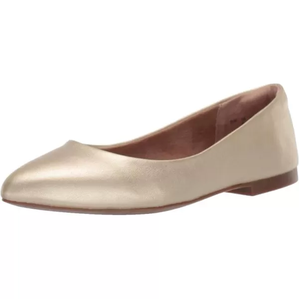 Amazon Essentials Womens PointedToe Ballet FlatGold