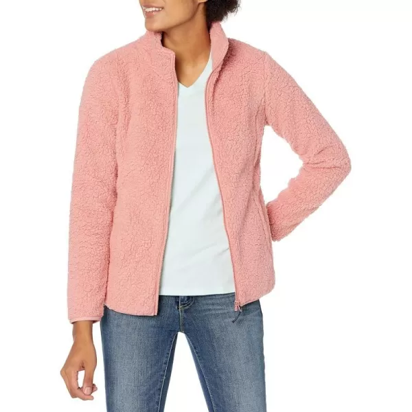 Amazon Essentials Womens Polar Fleece Lined Sherpa FullZip JacketBlush