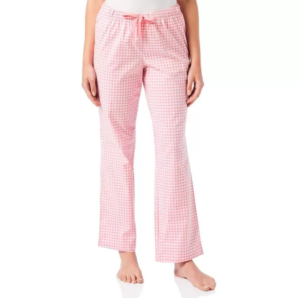 Amazon Essentials Womens Poplin Sleep PantLight Pink Gingham