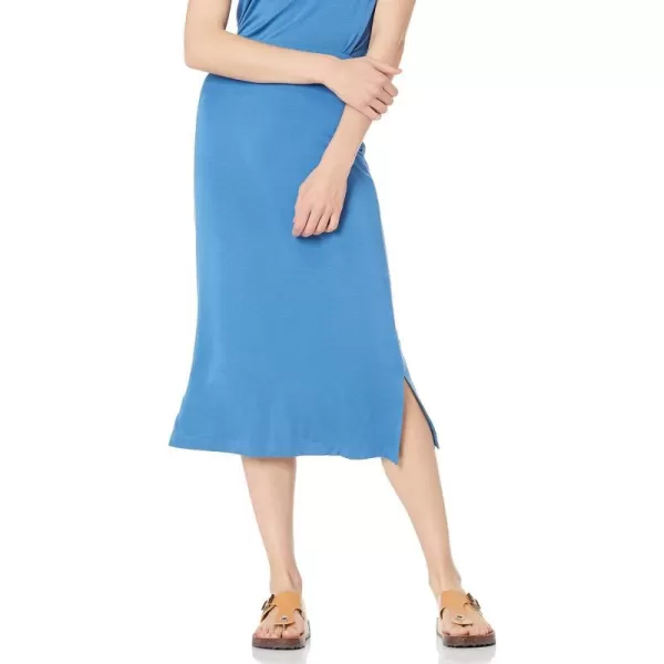 Amazon Essentials Womens PullOn Knit Midi Skirt Available in Plus SizeBlue