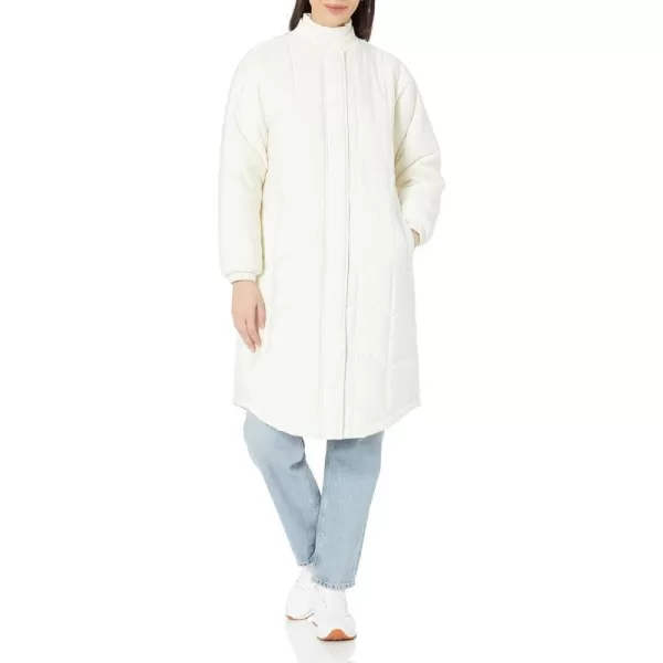 Amazon Essentials Womens Quilted Coat Available in Plus SizeEggshell White