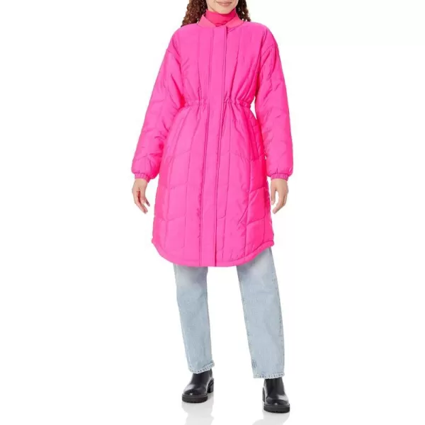 Amazon Essentials Womens Quilted Coat Available in Plus SizeNeon Pink