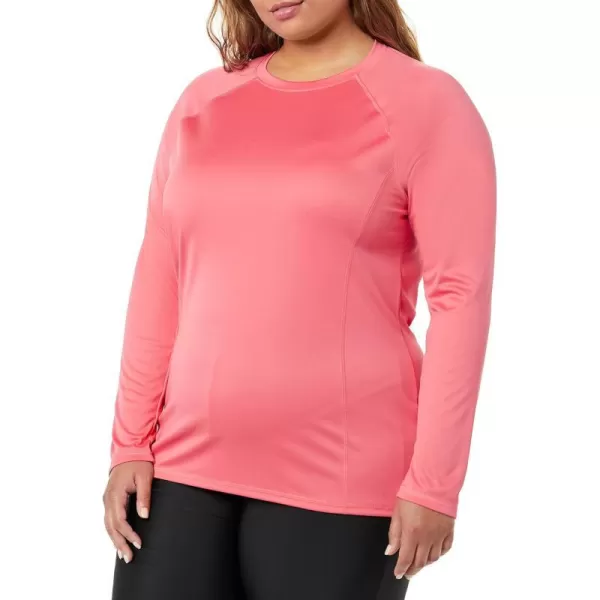 Amazon Essentials Womens Rash Guard Long SleeveCoral Pink