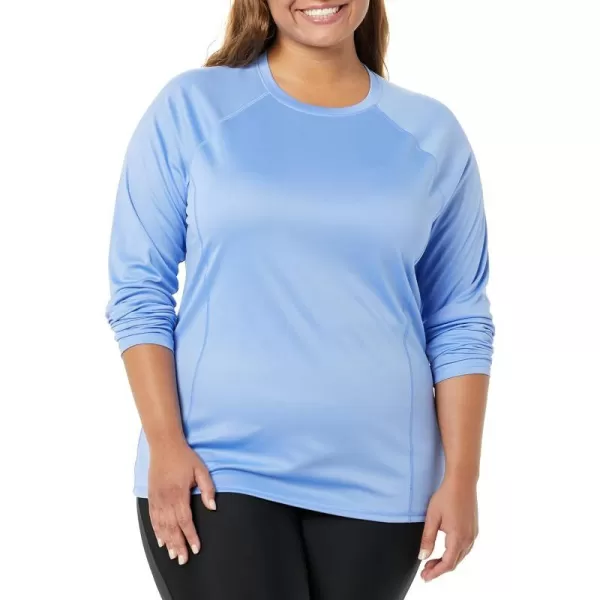 Amazon Essentials Womens Rash Guard Long SleeveLight Blue