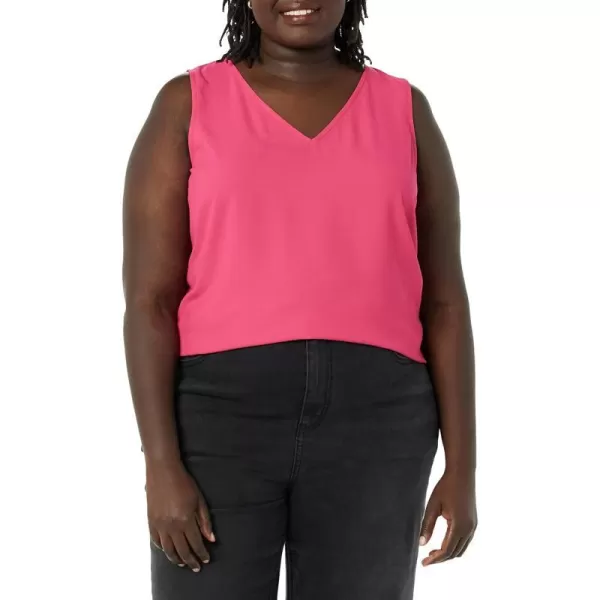 Amazon Essentials Womens RegularFit Sleeveless Layering Tank Top Available in Plus SizeHot Pink