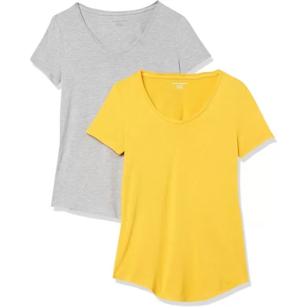 Rayon Blend Grey Heather/Golden Yellow