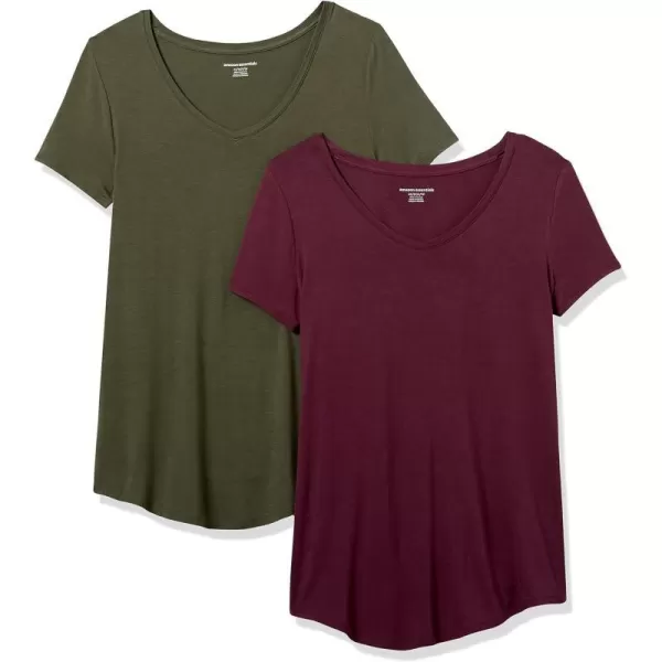 Rayon Blend Olive/Burgundy