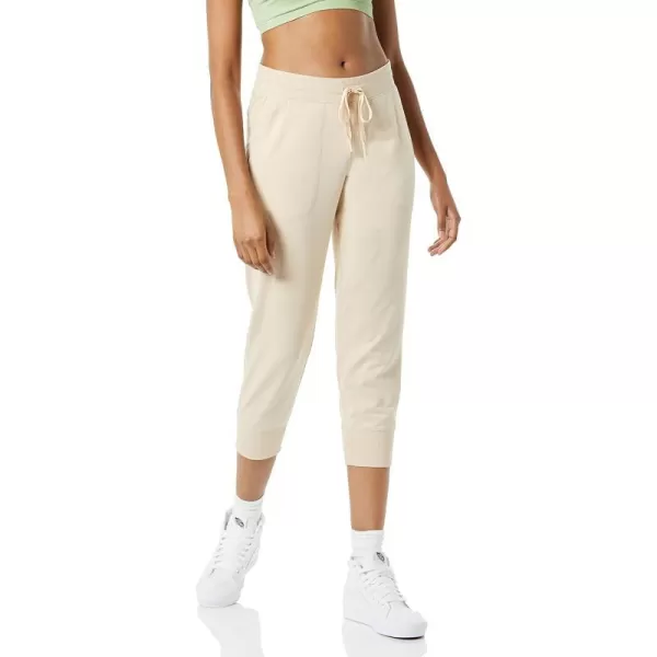 Amazon Essentials Womens RelaxedFit Studio Terry Capri Jogger PantBeige Warm