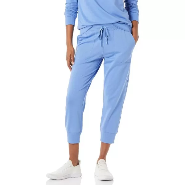 Amazon Essentials Womens RelaxedFit Studio Terry Capri Jogger PantBlue