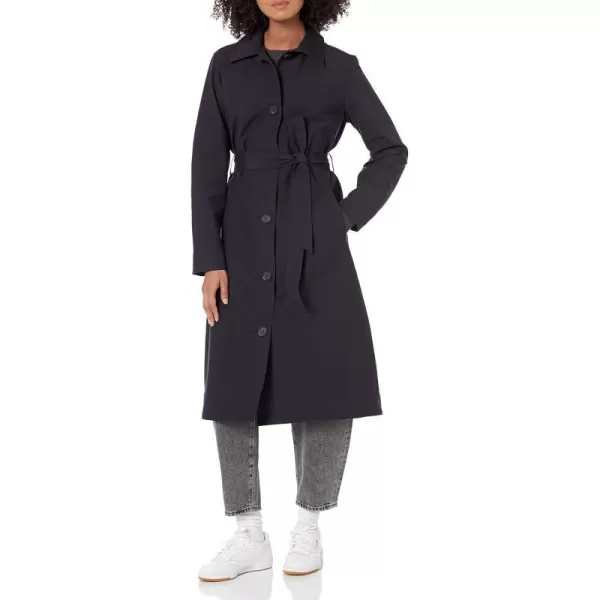 Amazon Essentials Womens RelaxedFit Water Repellant Trench Coat Available in Plus Size Previously Amazon AwareBlack