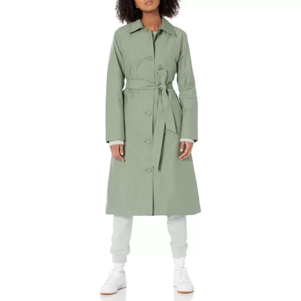 Amazon Essentials Womens RelaxedFit Water Repellant Trench Coat Available in Plus Size Previously Amazon AwareSage Green