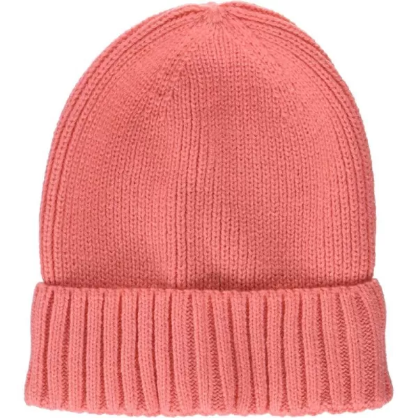 Amazon Essentials Womens Ribbed Cuffed Knit BeanieCoral Pink