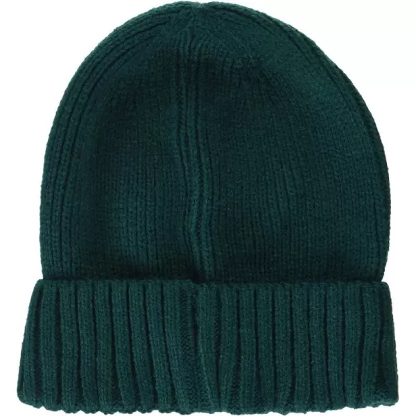 Amazon Essentials Womens Ribbed Cuffed Knit BeanieDark Green