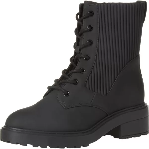 Amazon Essentials Womens Rubberized Combat Boot with Chunky OutsoleBlack