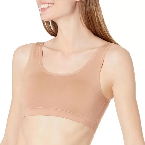 Amazon Essentials Womens Seamless Bralette with Molded Cups Available in Plus SizeBeige