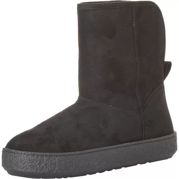 Amazon Essentials Womens Shearling BootBlack Microsuede