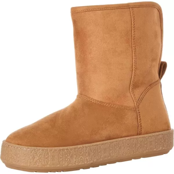 Amazon Essentials Womens Shearling BootTan Microsuede