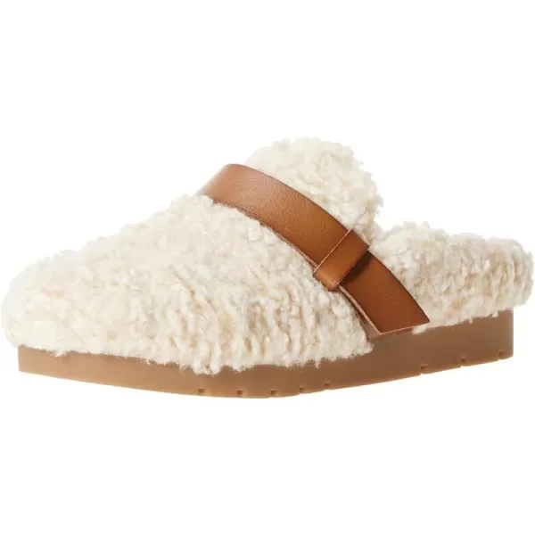 Amazon Essentials Womens Shearling MuleIvory Tan Shearling