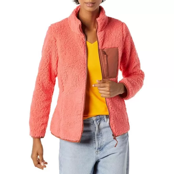 Brown Coral Pink Color Block