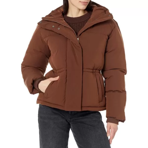 Amazon Essentials Womens Short Waisted Puffer Jacket Available in Plus SizeDeep Brown