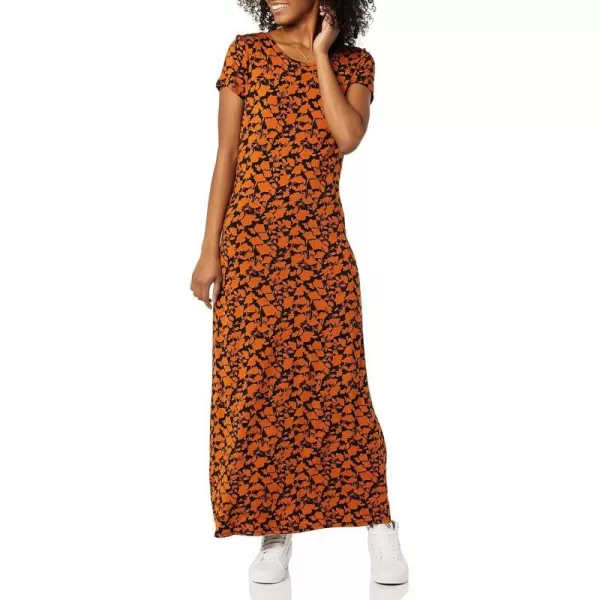 Rayon Blend Brown Floral Print