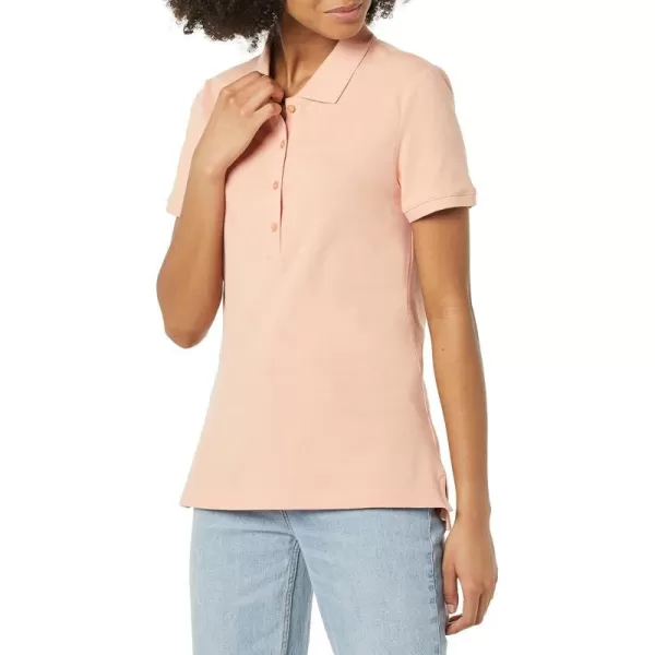 Amazon Essentials Womens ShortSleeve Polo Shirt Available in Plus SizeCoral Pink