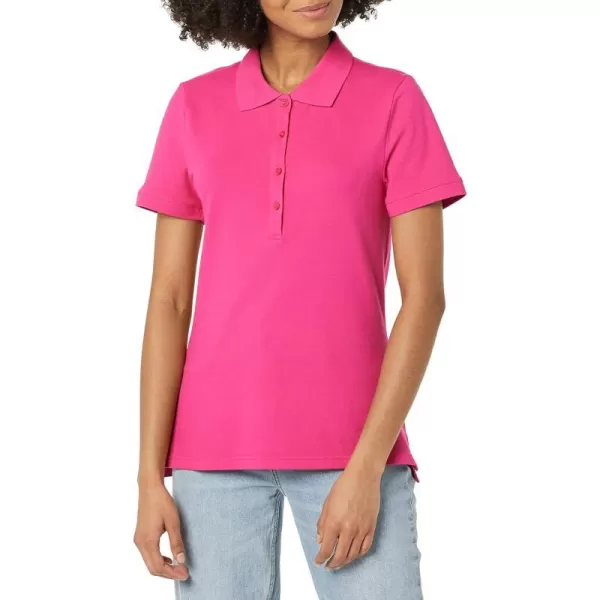 Amazon Essentials Womens ShortSleeve Polo Shirt Available in Plus SizeDark Pink