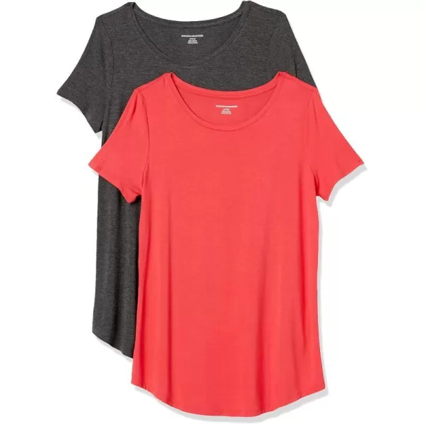 Rayon Blend Charcoal Heather/Red