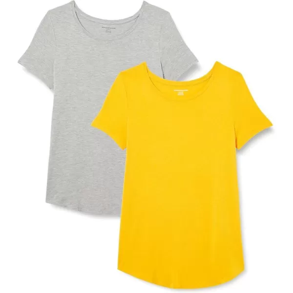 Rayon Blend Light Grey Heather/Golden Yellow