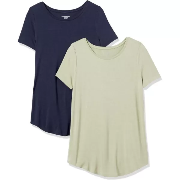 Rayon Blend Navy/Sage Green