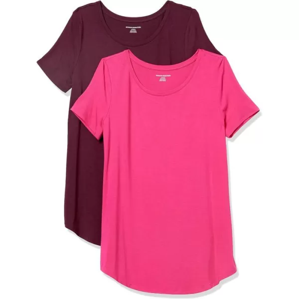 Sustainably Sourced Rayon Blend Bright Pink/Burgundy