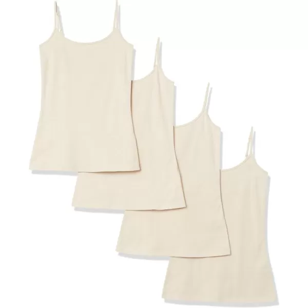 Amazon Essentials Womens SlimFit Camisole Pack of 4Bone