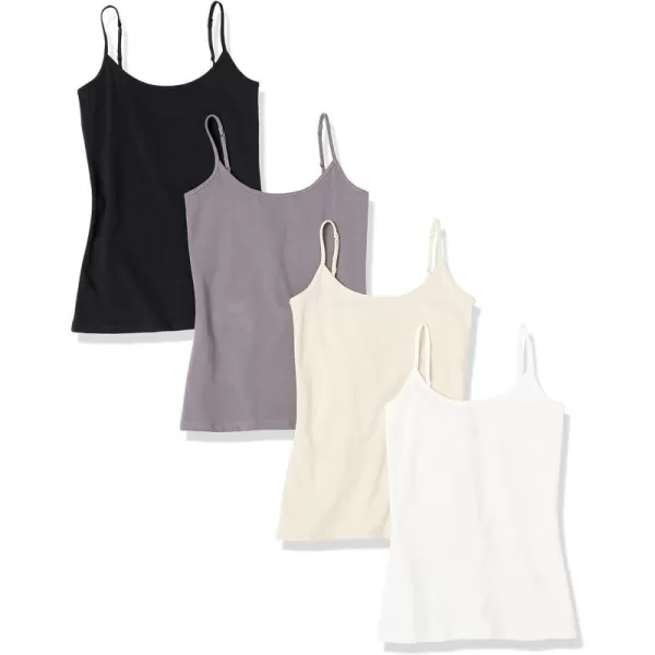 Amazon Essentials Womens SlimFit Camisole Pack of 4GreyTaupe