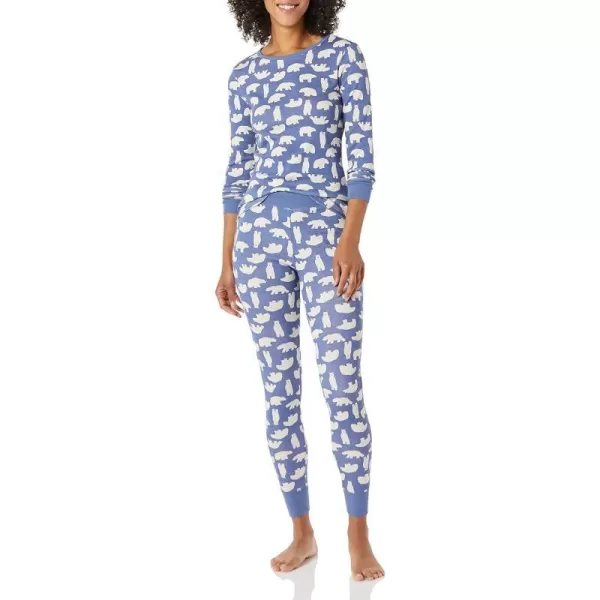 Amazon Essentials Womens SnugFit Cotton Pajama Set Available in Plus SizePolar Bear