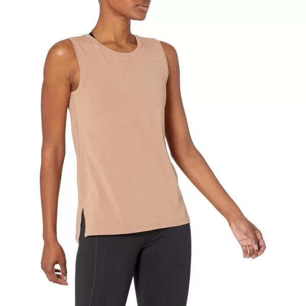 Amazon Essentials Womens Soft Cotton StandardFit Yoga Tank Available in Plus Size Previously Core 10Light Brown